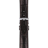 Tissot Chrono XL Classic 45mm T116.617.16.047.00 strap detail – brown leather strap with standard buckle and interchangeable quick-release system