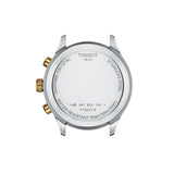 Tissot Chrono XL Classic 45mm T116.617.22.041.00 caseback view – 316L stainless steel with gold PVD coating, Swiss made, water resistant to 100m, model reference T116.617.22.041.00