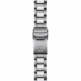 Tissot Seastar 1000 40mm T120.410.11.091.00 bracelet detail – grey stainless steel bracelet with folding clasp, safety lock, push-buttons and interchangeable quick-release system