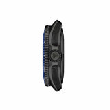 Tissot Seastar 2000 44mm T120.907.37.041.00 side profile – blue PVD stainless steel case, screw-down crown with helium escape valve, sapphire crystal, blue rubber strap