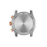Tissot Supersport Chrono 42mm T125.417.27.051.00 caseback view – 316L stainless steel, Swiss made quartz chronograph movement, water resistant to 100m, model reference T125.417.27.051.00