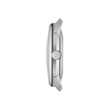 Tissot Chemin des Tourelles 42mm T139.407.11.091.00 side profile – 316L stainless steel case, domed sapphire crystal with antireflective coating, see-through caseback profile, grey stainless steel bracelet