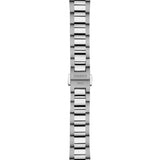 Tissot PR 100 34mm T150.210.11.351.00 bracelet detail – grey stainless steel bracelet with butterfly clasp, push-button safety and interchangeable quick-release system