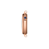 Tissot Desir 28mm T152.010.33.118.01 side profile – domed rose gold PVD stainless steel case, sapphire crystal, cabochon crown, slim 7.68mm profile