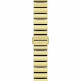 Tissot SRV 30mm T160.110.33.113.00 bracelet detail – gold PVD stainless steel bracelet with butterfly clasp, push-button safety and interchangeable quick-release system