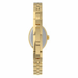 The Timex Cavatina Dress Watch TW2Y90100 features a Gold PVD bracelet with a fold-over clasp for a secure, comfortable fit. The polished links complement the case's warm gold tone.