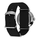 The Timex x Looney Tunes Weekender Quartz 40mm Watch TW2Y99100 has a black fabric strap that is soft and lightweight. It pairs with the white dial and silver-tone case.
