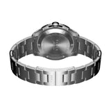 The Timex Atelier Quartz Chronograph Men's 40mm Watch TW6A06900 pairs its skeletonized stainless steel case with a matching self-adjustable stainless steel bracelet for a refined, elevated look.