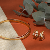 Three Tone Hoop Earrings in 9ct Yellow, White & Rose Gold