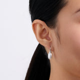 9mm Freshwater Pearl Drop Earrings in Sterling Silver