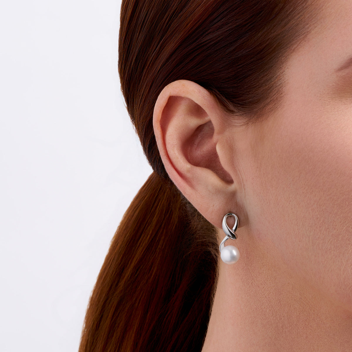 Freshwater Pearl Pendant and Earrings Set in Sterling Silver