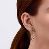 Drop Earrings in 9ct Yellow and White Gold
