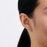 Illusion Set Diamond Stud Earrings in 9ct Yellow Gold
