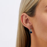 Cubic Zirconia Earrings in Sterling Silver Rhodium Plate