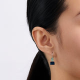 Cubic Zirconia Earrings in Sterling Silver Rhodium Plate