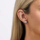 Sterling Silver Cubic Zirconia Stud Earrings