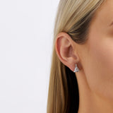 Cubic Zirconia Christmas Tree Stud Earrings in Sterling Silver