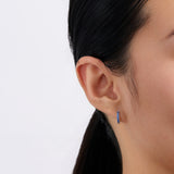 Cubic Zirconia Huggies in Sterling Silver