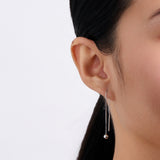 Ball Drop Earrings in Sterling Silver