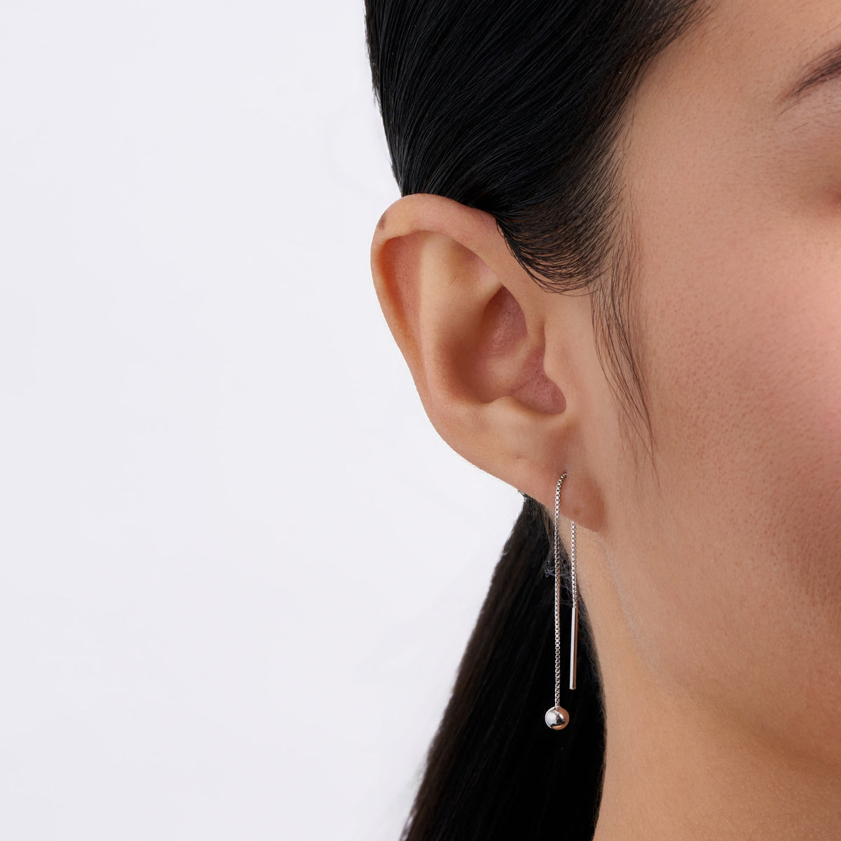 Ball Drop Earrings in Sterling Silver