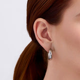 Small Round Hoop Earrings in Sterling Silver
