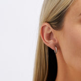 Plain 15mm Hoop Earrings in Sterling Silver