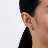 Huggie Hoop Earrings in Sterling Silver
