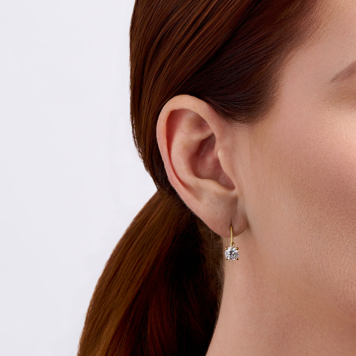 Cubic Zirconia Drop Earrings in 9ct Yellow Gold