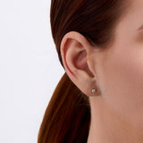 Round Cubic Zirconia Stud Earrings in 9ct Yellow Gold