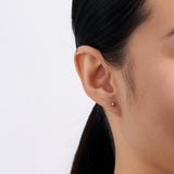 Ruby & Diamond Petite Flower Studs in 9ct Yellow Gold
