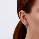 Tanzanite and Diamond Drop Earrings in 9ct White Gold