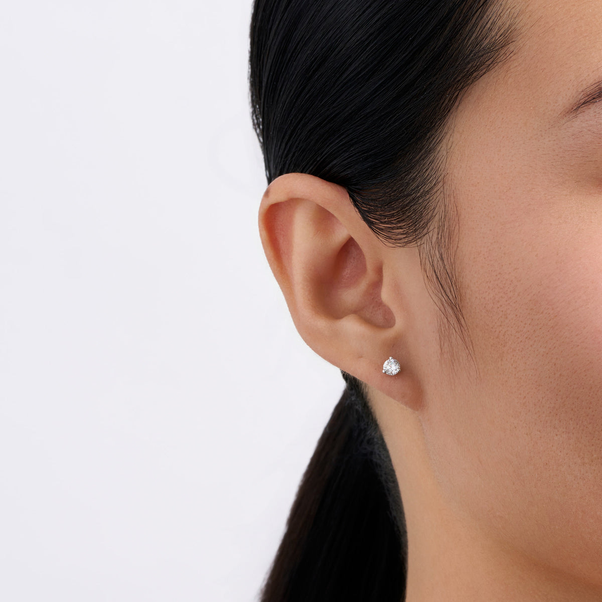 0.50ct TDW Lab-Grown Diamond Stud Earrings in Sterling Silver