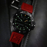 Luminox Watch with Red Rubber Band and Black Dial 