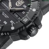 Close up of Luminox Watch with a black case
