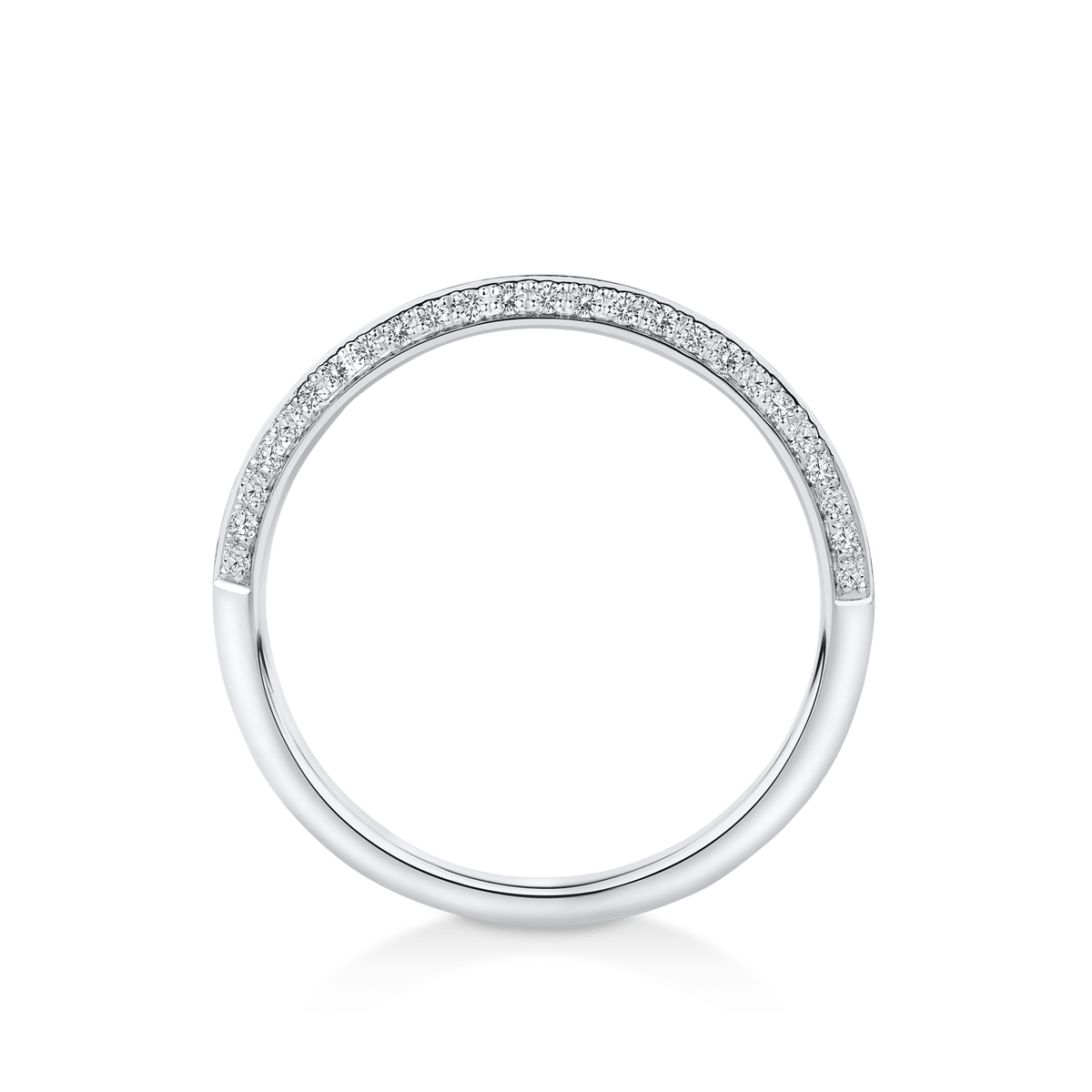 Amāre 0.23 Carat TW Diamond Pave Wedding Band set in Platinum - Wallace Bishop