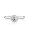 Amāre® 0.37ct TW Certified Round Brilliant Cut Centre Diamond Halo Engagement Ring in Platinum
