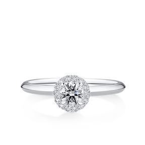 Amāre 0.37 Carat TW Diamond Halo Engagement Ring set in Platinum - Wallace Bishop