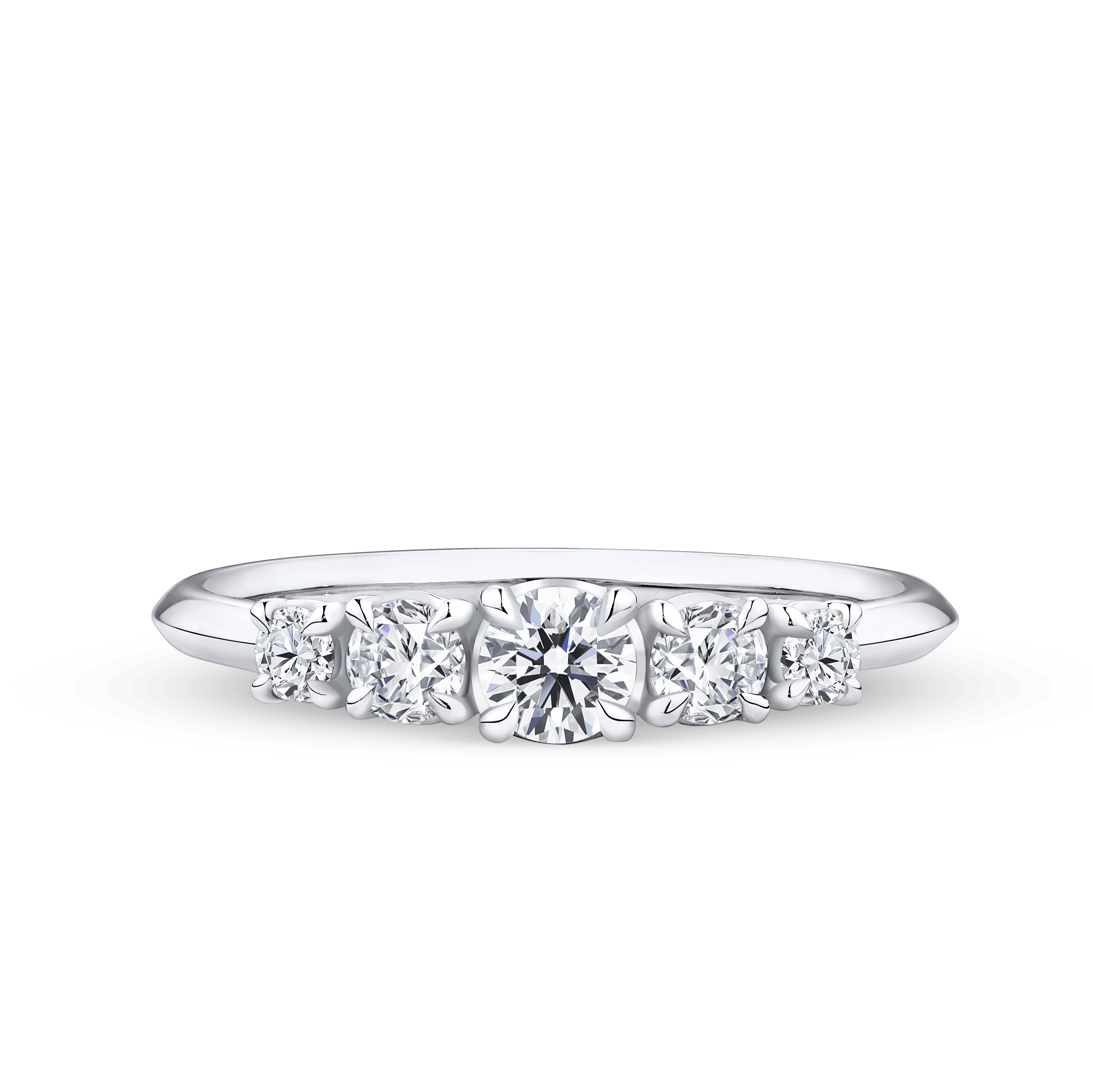 Amāre® 0.50 Carat TW Diamond Five Stone Ring set in Platinum