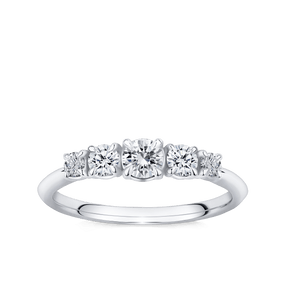 Amāre 0.50 Carat TW Diamond Five Stone Ring set in Platinum - Wallace Bishop