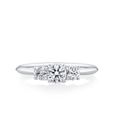 Amāre® 0.50 Carat TW Diamond Three Stone Engagement Ring set in Platinum