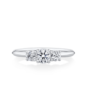Amāre 0.50 Carat TW Diamond Three Stone Engagement Ring set in Platinum - Wallace Bishop