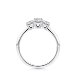 Amāre® 0.50 Carat TW Diamond Three Stone Engagement Ring set in Platinum