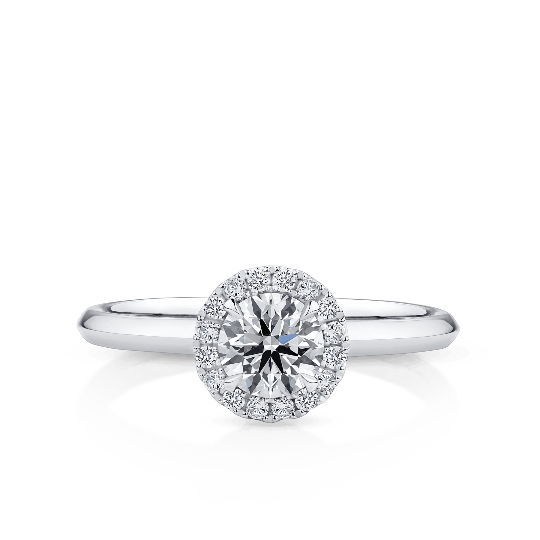 Halo platinum 2025 engagement rings