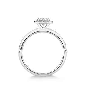 Amāre 0.70 Carat TW Diamond Halo Engagement Ring set in Platinum - Wallace Bishop