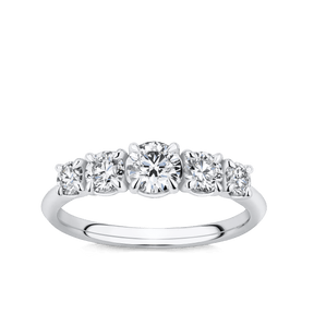 Amāre 1.00 Carat TW Diamond Five Stone Ring set in Platinum - Wallace Bishop