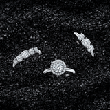 Amāre® 1.00ct TW Round Brilliant Cut Diamond Five Stone Ring in Platinum