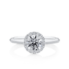 Amāre® 1.00 Carat TW Diamond Halo Engagement Ring set in Platinum