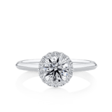 Amāre® 1.00 Carat TW Diamond Halo Engagement Ring set in Platinum