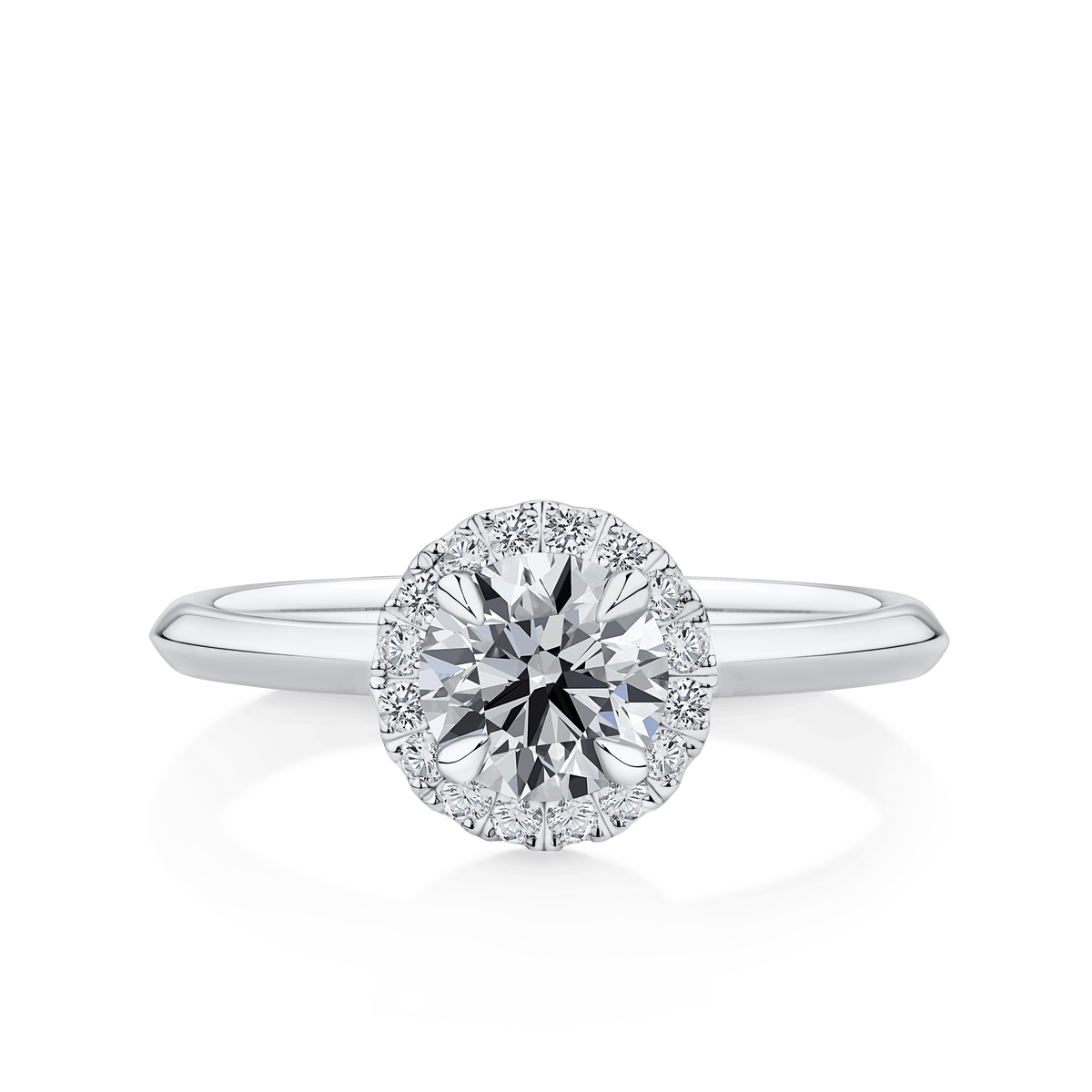 Amāre 1.00 Carat TW Diamond Halo Engagement Ring set in Platinum - Wallace Bishop