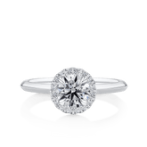 Amāre 1.00 Carat TW Diamond Halo Engagement Ring set in Platinum - Wallace Bishop